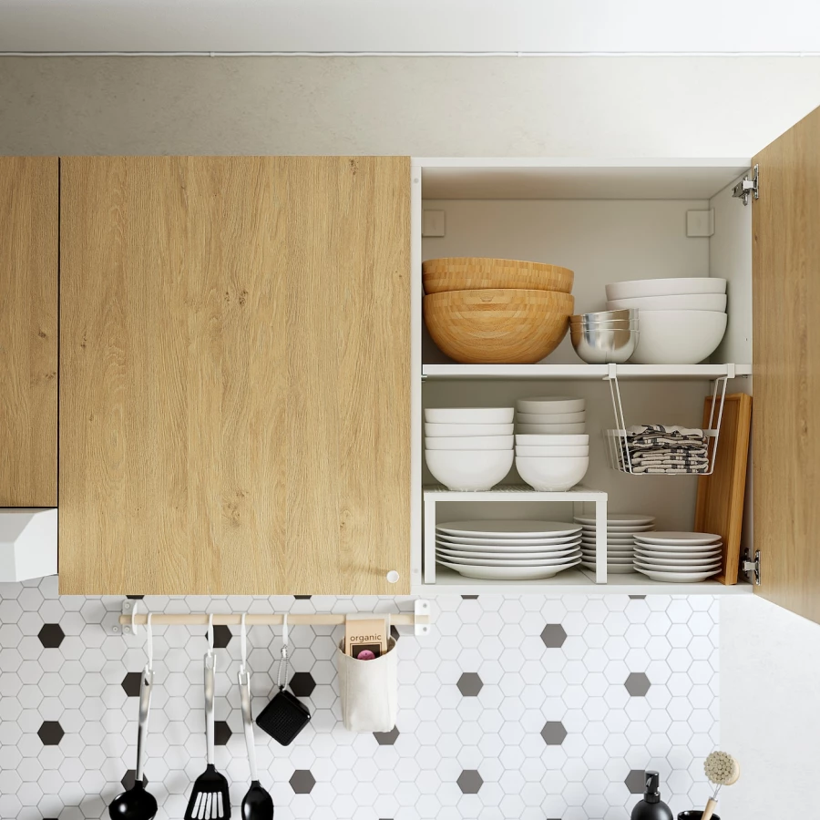 Комбинация кухонная прямая - KNOXHULT IKEA/ КНОКСХУЛЬТ ИКЕА, белый/под беленный дуб (изображение №4)