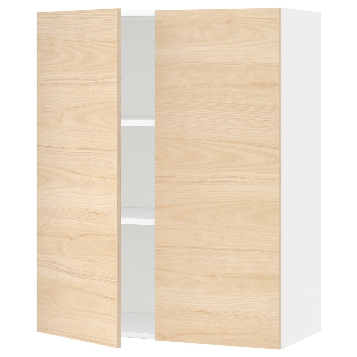Навесной шкаф с полкой - METOD IKEA/ МЕТОД ИКЕА, 100х80 см, белый/под беленный дуб