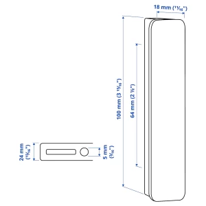 Второе фото. Ручка-скоба - IKEA HACKÅS/HACKAS, 10 см, антрацит, ХАККОС ИКЕА