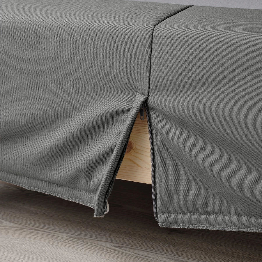 Каркас кровати - LYNGÖR / LYNGОR IKEA/ ЛЮНГЕРЬ ИКЕА, 140х200 см, серый (изображение №4)