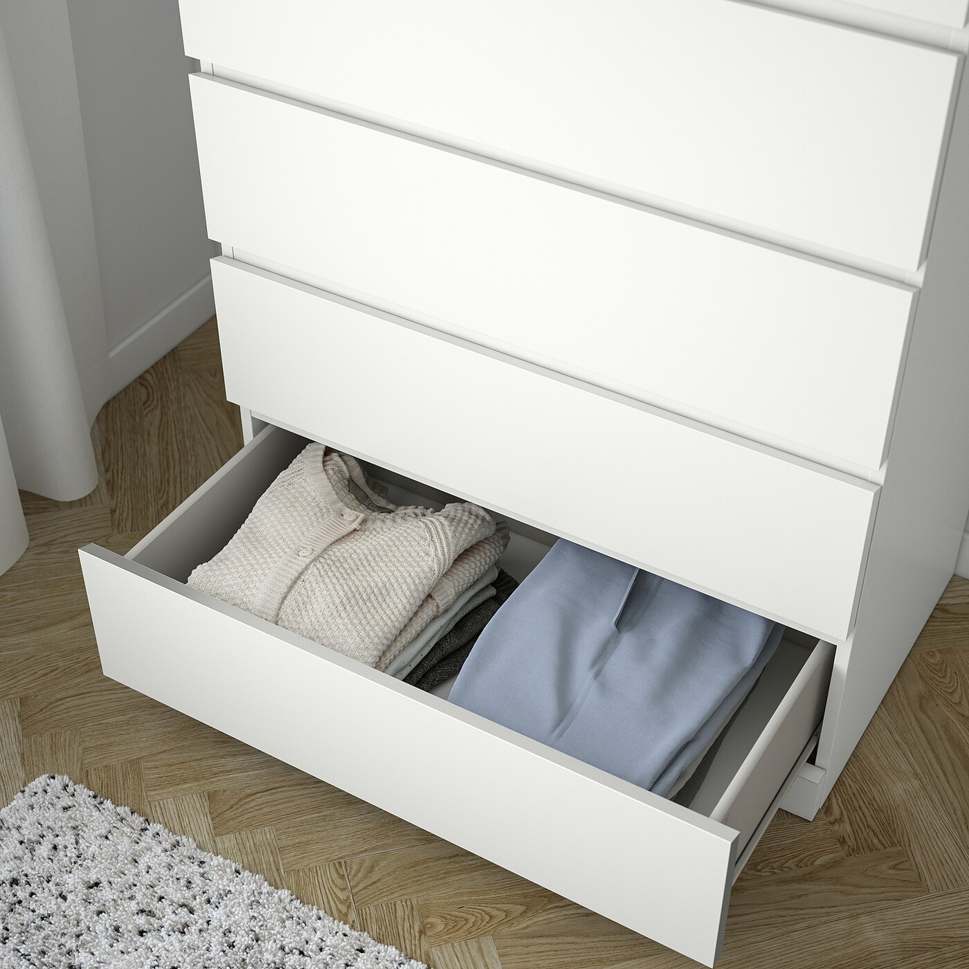 Ikea malm white 2024 6 drawers