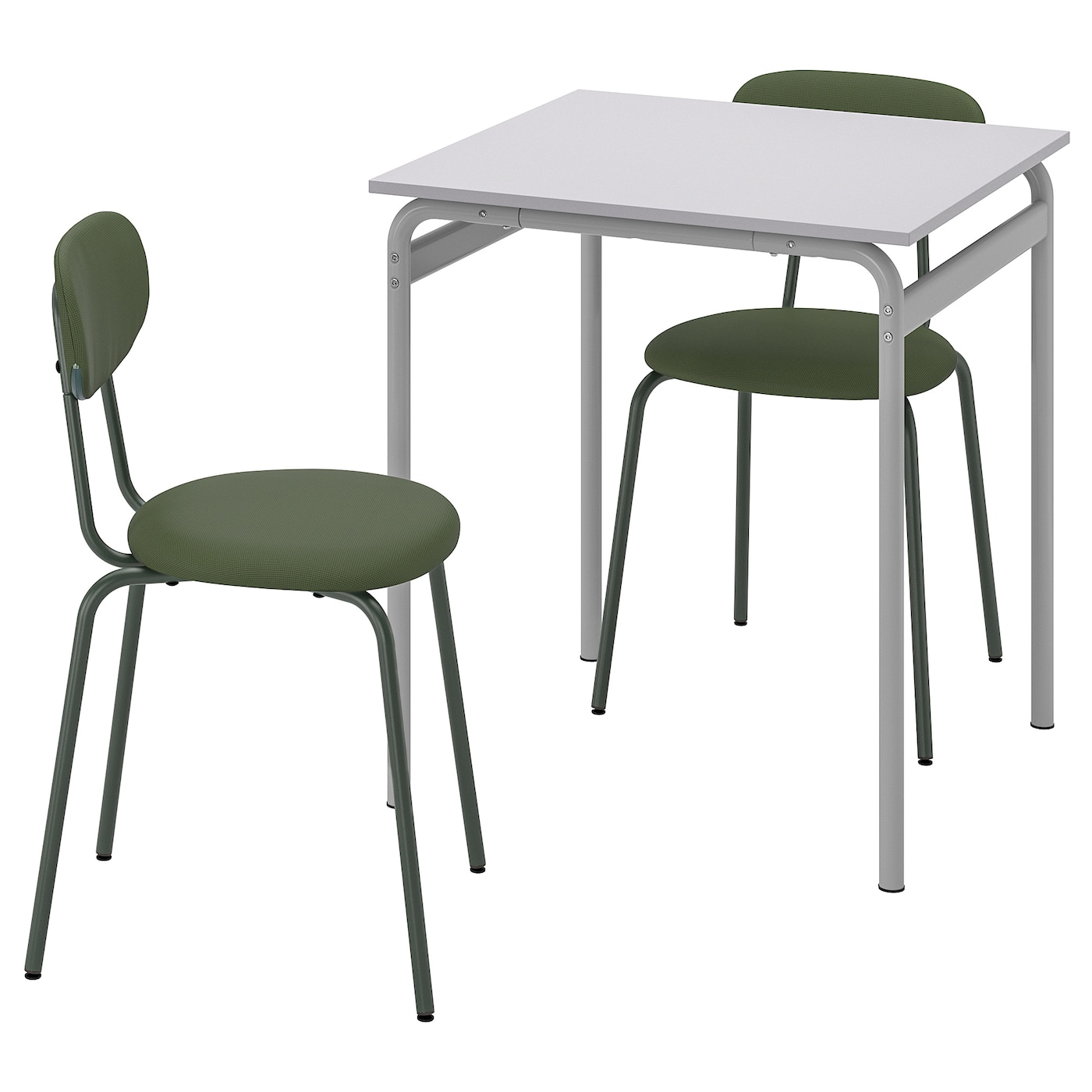 Стол и 2 стула - GRÅSALA / ÖSTANÖ IКEA/ОСТАНО/ГРОСАЛА  ИКЕА, 75х67х45 см, белый/зеленный