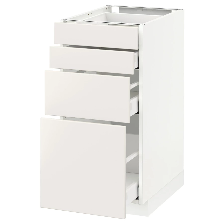 Напольный кухонный шкаф  - IKEA METOD MAXIMERA, 88x61,6x40см, белый, МЕТОД МАКСИМЕРА ИКЕА (изображение №1)