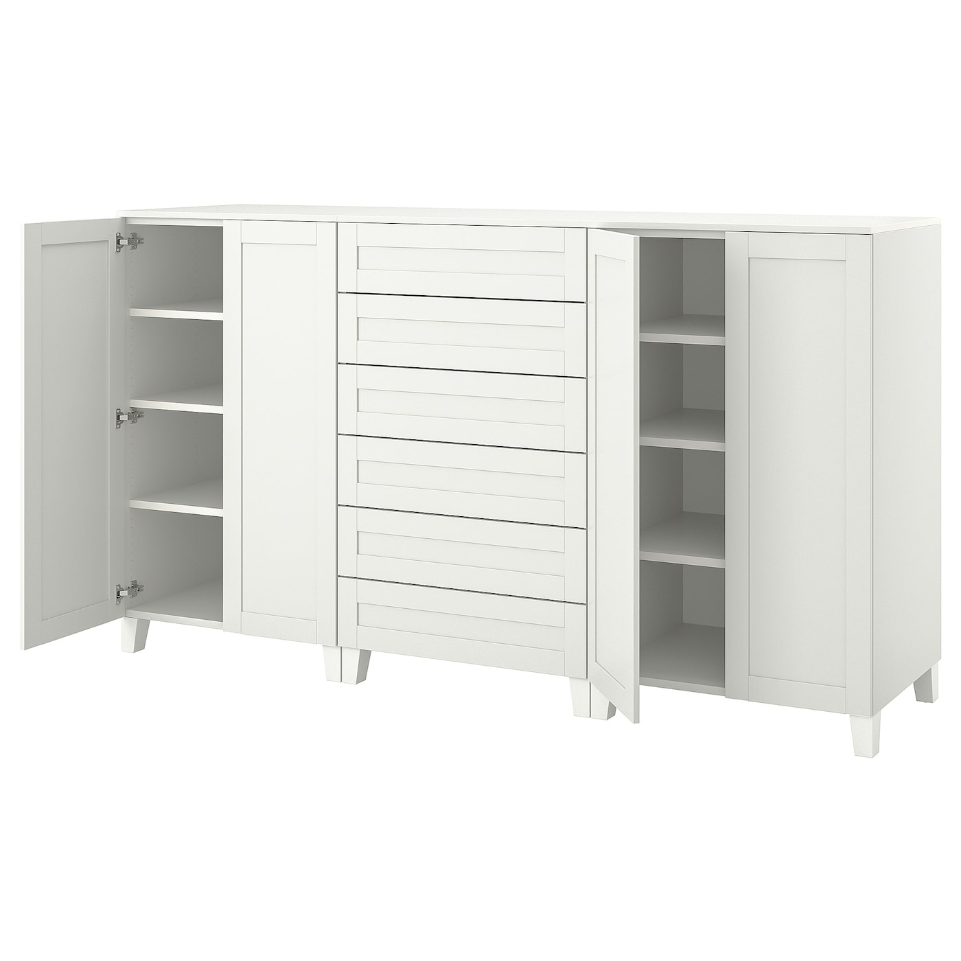 Шкаф - PLATSA/ SANNIDAL  IKEA/ ПЛАТСА/САННИДАЛЬ ИКЕА, 240x57x133 см, белый