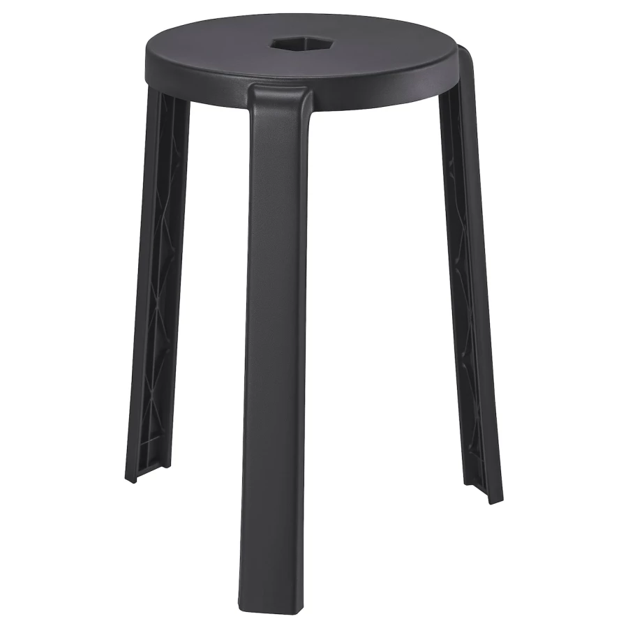 Табурет  - IBBARBO IKEA/ ИКЕА , 45х26 см, черный (изображение №1)