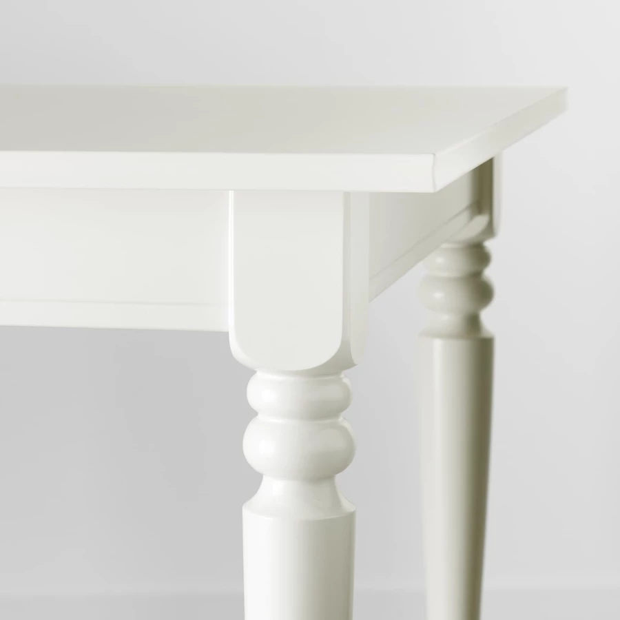 Раздвижной обеденный стол - IKEA INGATORP, 215/155х87х74 см, белый, ИНГАТОРП ИКЕА (изображение №4)