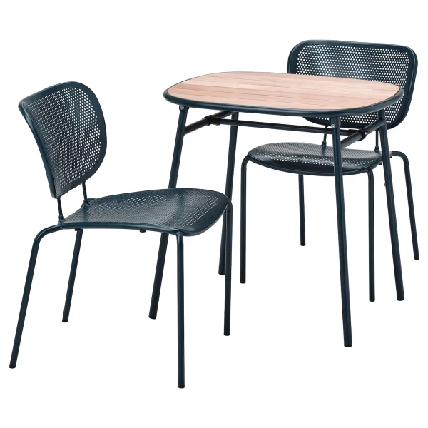 Комплект стол и стул - IKEA DUVSKÄR/DUVSKAR/ ДУВСКАР ИКЕА, 80х57х52 см, коричневый/синий