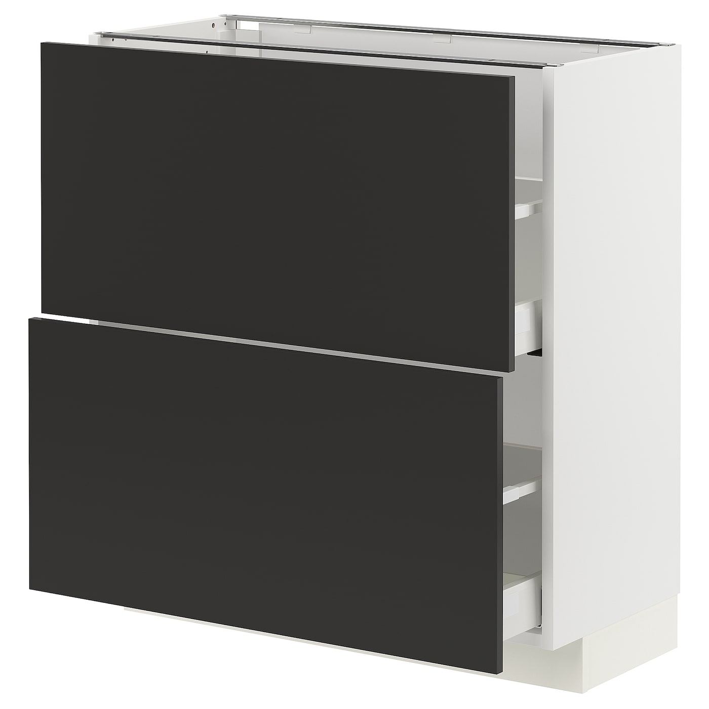 Напольный шкаф - IKEA METOD MAXIMERA, 88x39x80см, черный/белый, МЕТОД МАКСИМЕРА ИКЕА