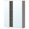 Настенный шкаф для ванной комнаты - ENHET IKEA/ ЭНХЕТ ИКЕА, 60х75х17 см, серый