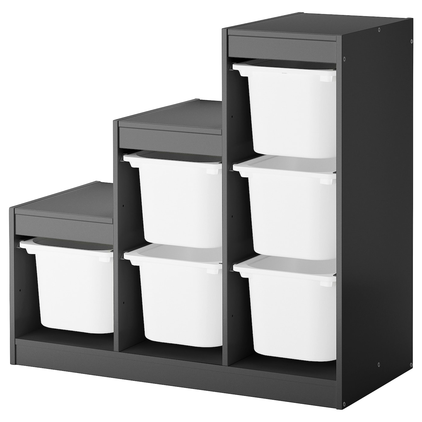 Стеллаж - TROFAST IKEA/ ТРУФАСТ ИКЕА,  99х94х44 см, черный/белый
