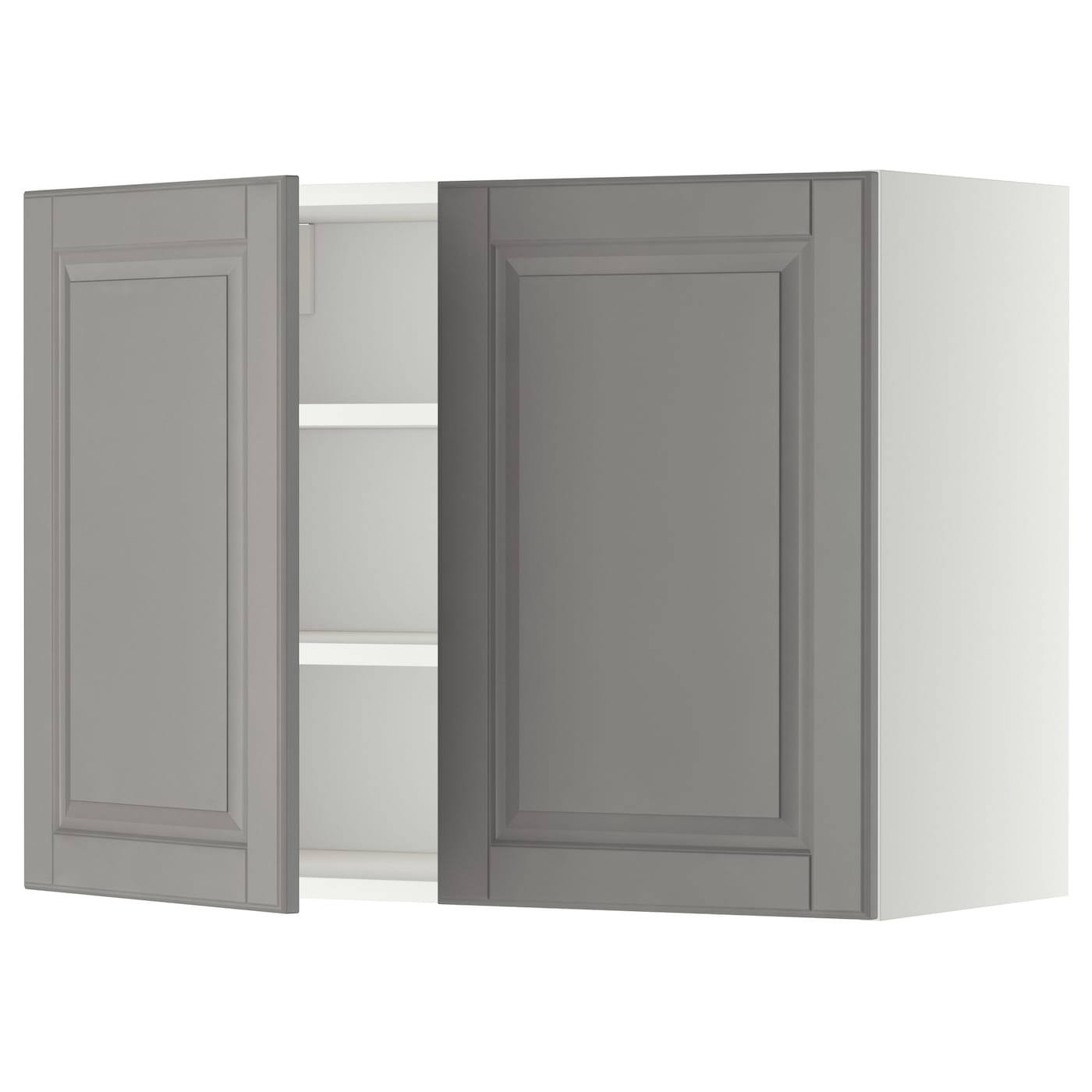 Навесной шкаф с полкой - METOD IKEA/ МЕТОД ИКЕА, 60х80 см, белый/серый