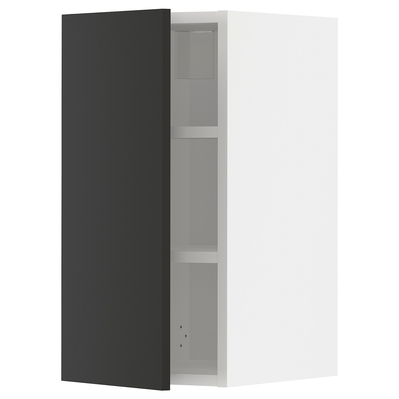 Навесной шкаф с полкой - METOD IKEA/ МЕТОД ИКЕА, 60х30 см, белый/черный