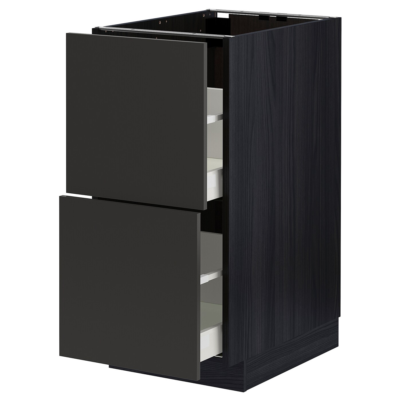 Напольный кухонный шкаф  - IKEA METOD MAXIMERA, 88x61,6x40см, черный, МЕТОД МАКСИМЕРА ИКЕА