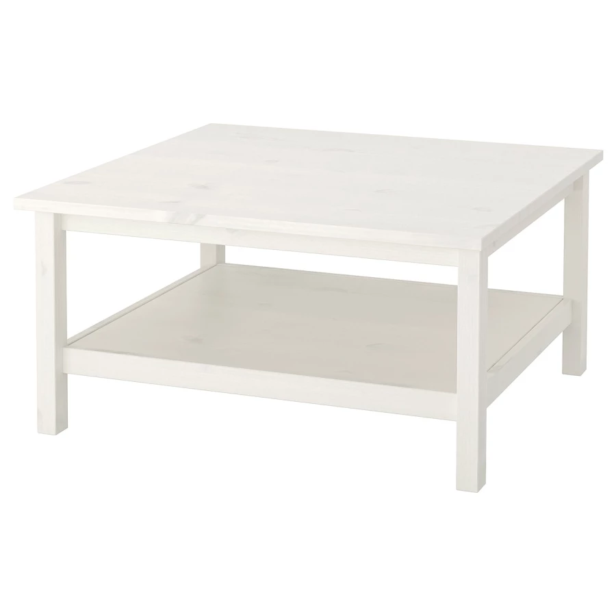 Журнальный стол - IKEA HEMNES/ИКЕА ХЕМНЭС, 90х90х46 см,  белый (изображение №1)