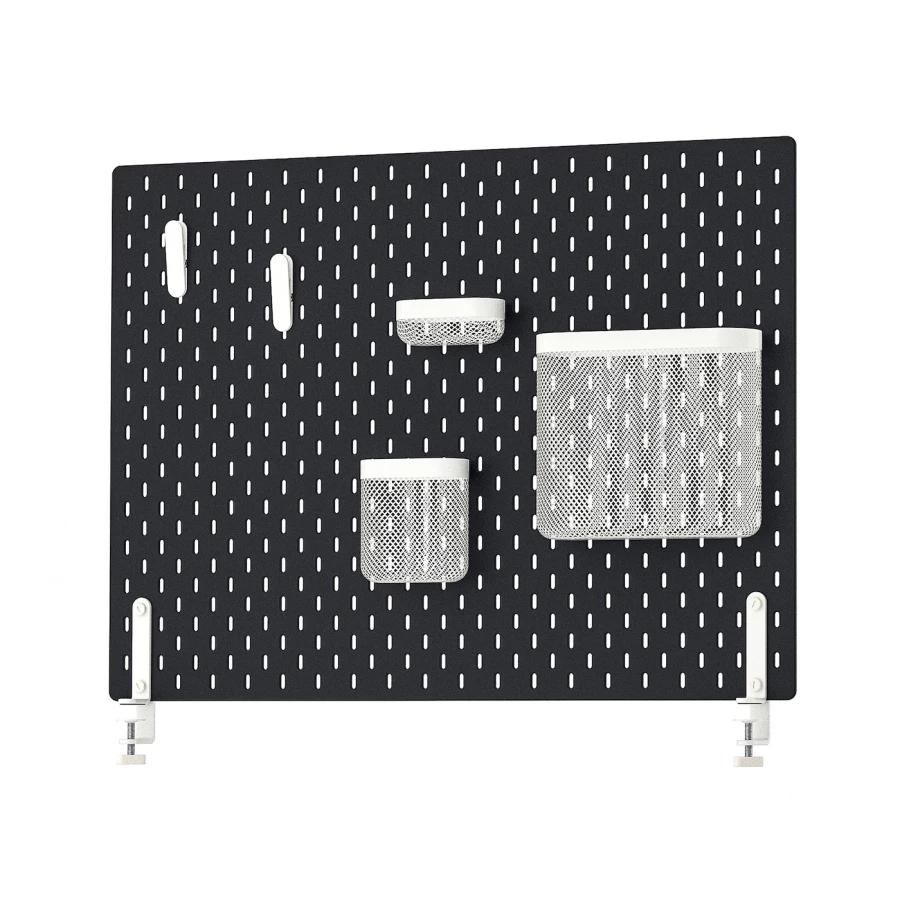 Комбинированная перфорированная доска  - SKÅDIS / SKАDIS IKEA/ СКОДИС  ИКЕА,  76х56 см, белый/черный (изображение №1)
