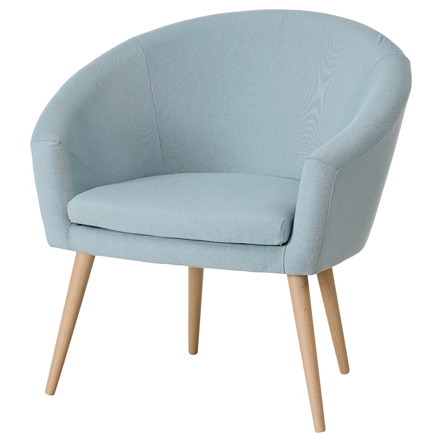 Кресло - IKEA GLAMSEN, 75х64х75 см, голубой, ГАМЛЕШЕН ИКЕА (изображение №1)
