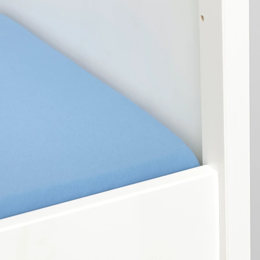 Простыня на резинке  - LEN  IKEA/ ЛЕН ИКЕА, 120х60   см, синий (изображение №3)