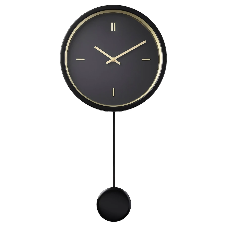 Настенные часы - IKEA STURSK/СТУРСК ИКЕА, 54х26 см, черный (изображение №1)
