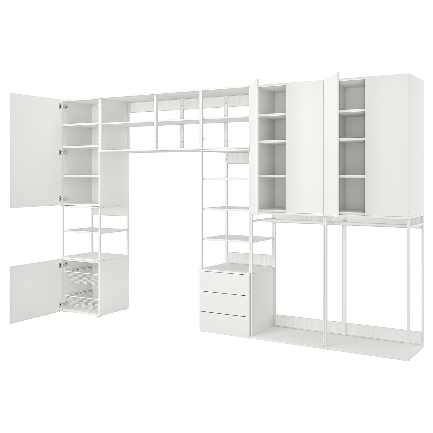 Комбинация 6 дверей+3 ящика - IKEA PLATSA/ПЛАТСА ИКЕА, 42х241х420 см, белый