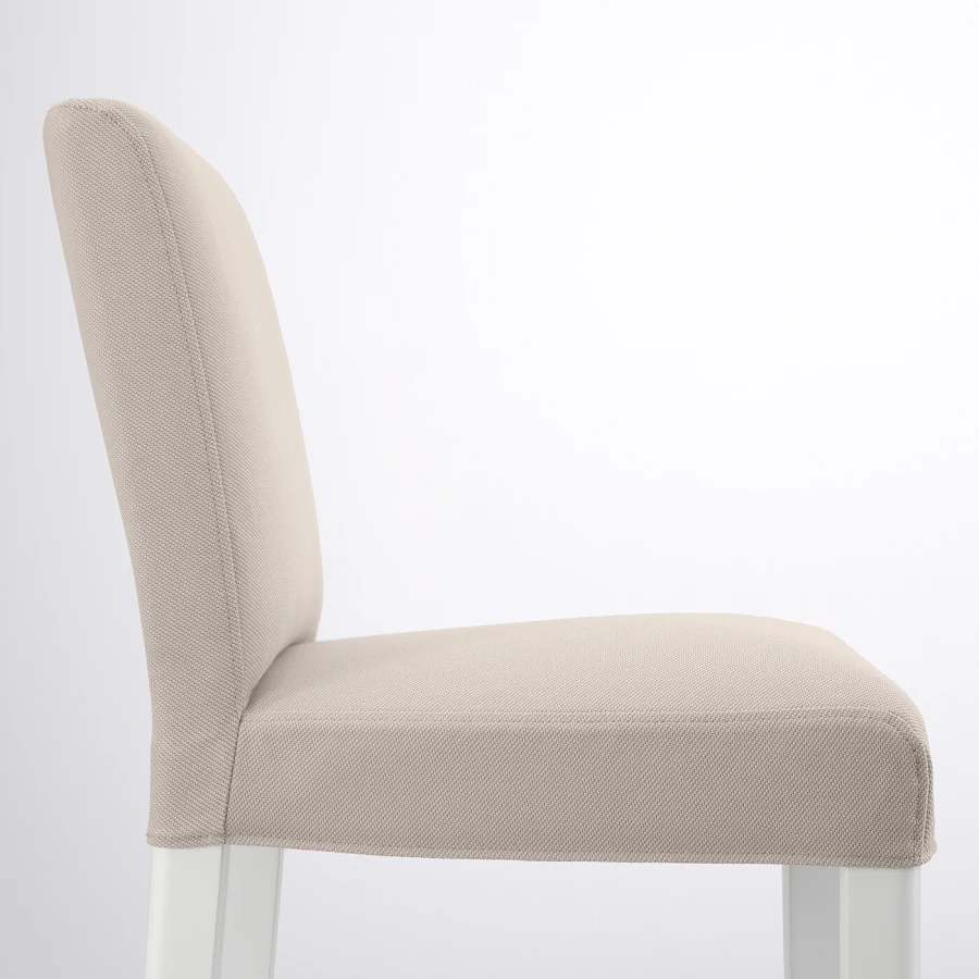 Барный стул со спинкой - BERGMUND IKEA/БЕРГМУНД ИКЕА, 110х45х49 см, бежевый (изображение №5)