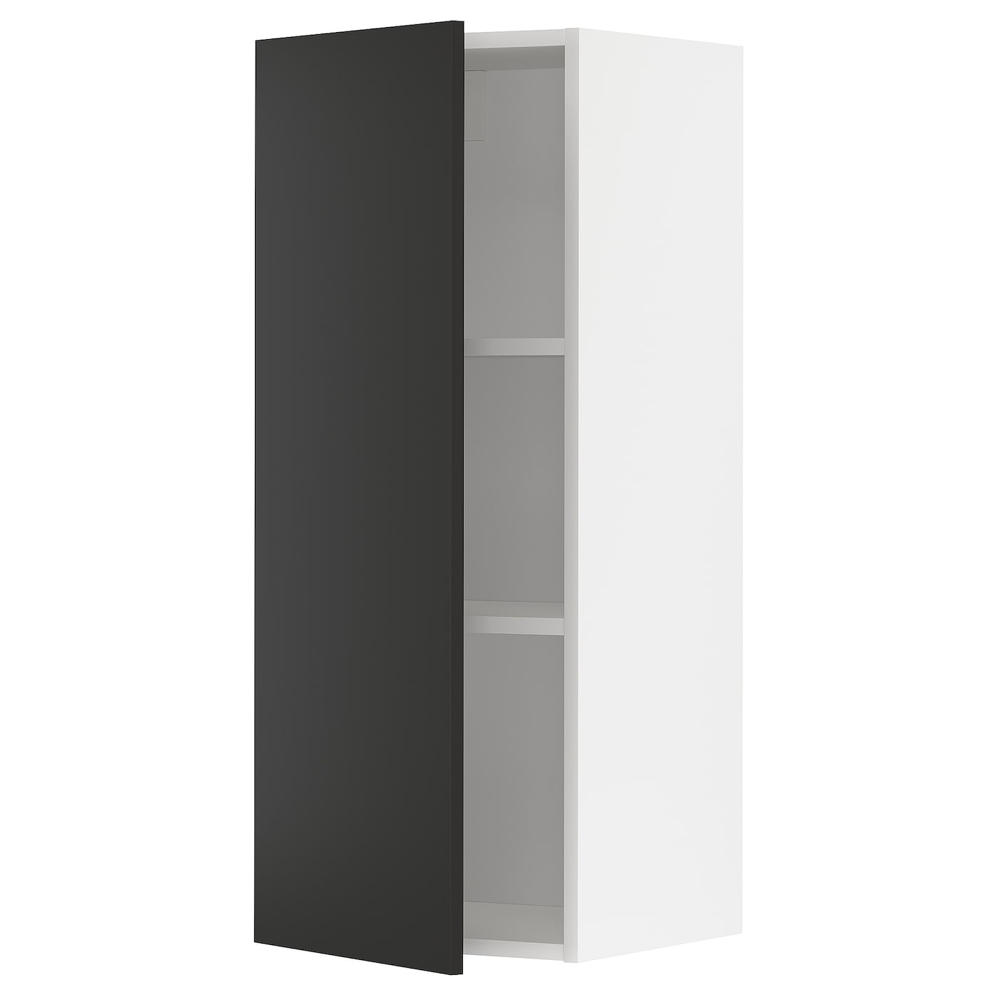 Навесной шкаф с полкой - METOD IKEA/ МЕТОД ИКЕА, 100х40 см, черный/белый