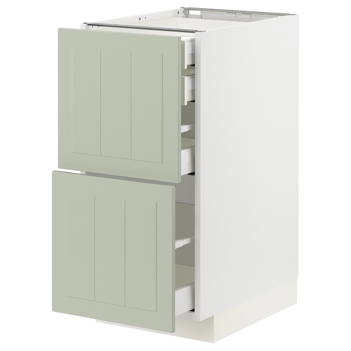 Напольный кухонный шкаф  - IKEA METOD MAXIMERA, 88x62x40см, белый/светло-зеленый, МЕТОД МАКСИМЕРА ИКЕА