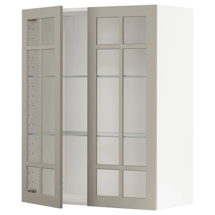 Шкаф  - METOD  IKEA/  МЕТОД ИКЕА, 100х80 см, белый/бежевый (изображение №1)