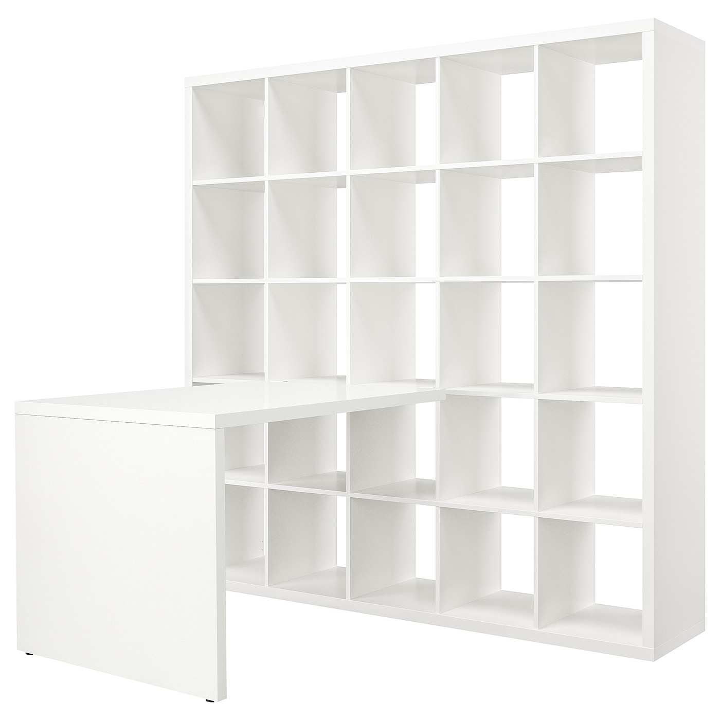 Письменный стол и стеллаж - IKEA KALLAX, 182x154x182 см, белый, КАЛЛАКС ИКЕА