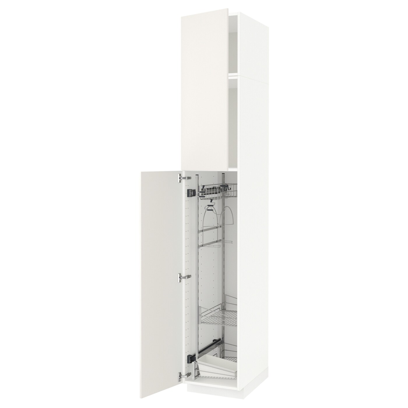 Высокий шкаф/бытовой - IKEA METOD/МЕТОД ИКЕА, 240х60х40 см, белый