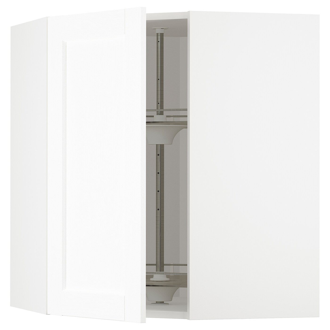 Угловой навесной шкаф с каруселью - METOD  IKEA/  МЕТОД ИКЕА, 80х68 см, белый