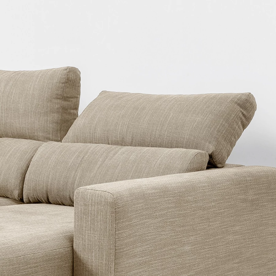 3-местный диван - IKEA ESKILSTUNA/ЭСКИЛЬСТУНА ИКЕА, 81х58х111 см, бежевый (изображение №7)