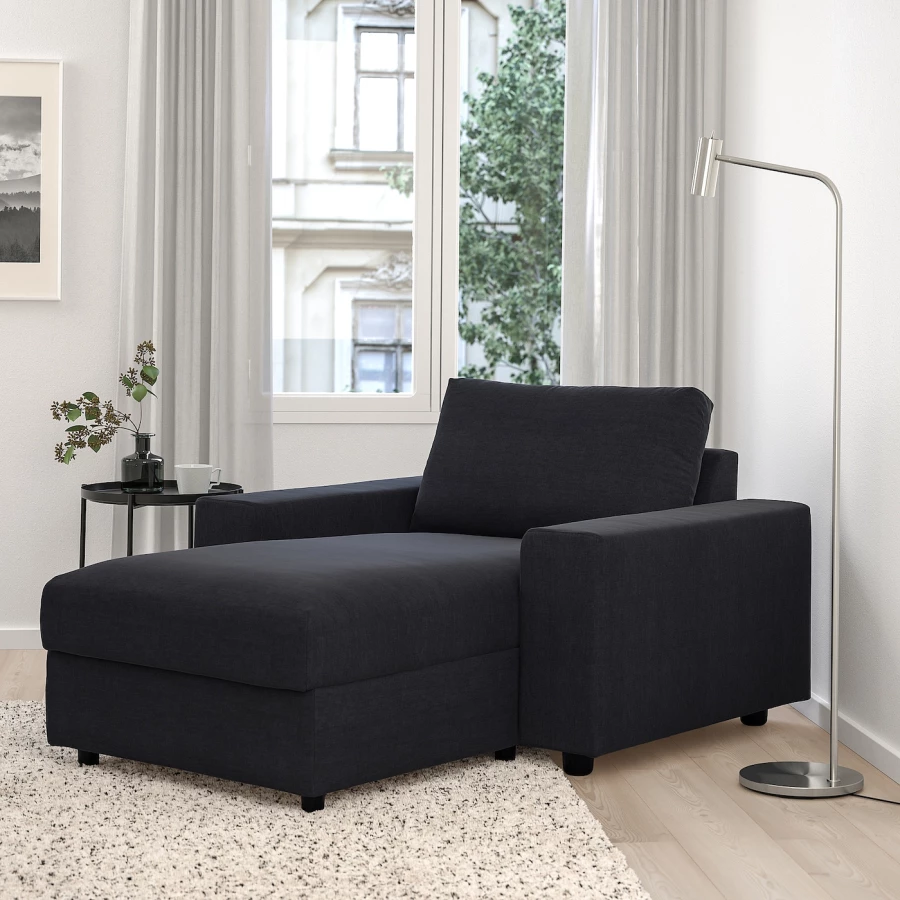 Кресло-кровать - IKEA VIMLE, 125х164х83 см, черный, ВИМЛЕ ИКЕА (изображение №2)