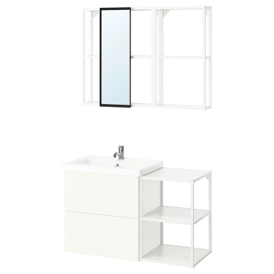 Комбинация для ванной - IKEA ENHET, 102х43х65 см, белый, ЭНХЕТ ИКЕА (изображение №1)