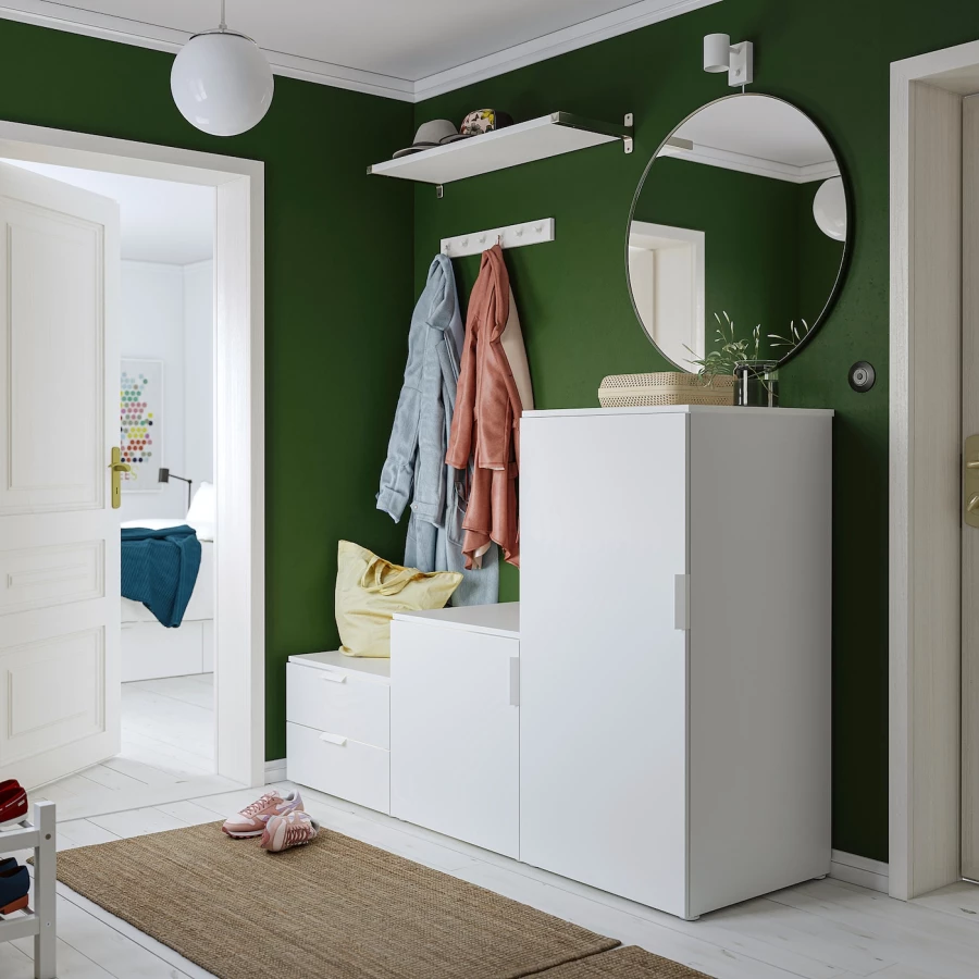 Платяной шкаф - IKEA PLATSA/FONNES  / ПЛАТСА/ФОННЕС ИКЕА, 180x57x123 см, белый (изображение №2)