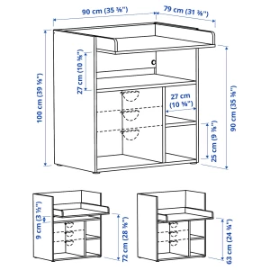 Второе фото. SMÅSTAD Пеленальный столик/парт ИКЕА