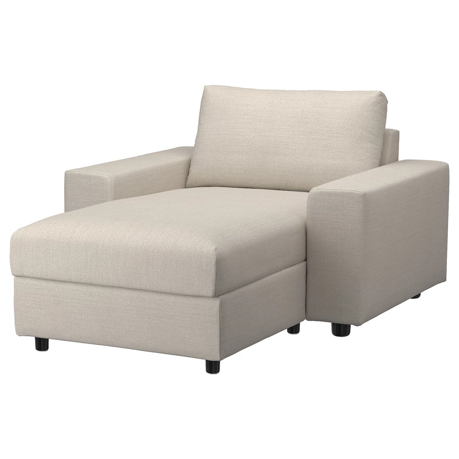 Кресло-шезлонг - IKEA VIMLE/ВИМЛЕ ИКЕА, 65х164х125 см, белый (изображение №1)