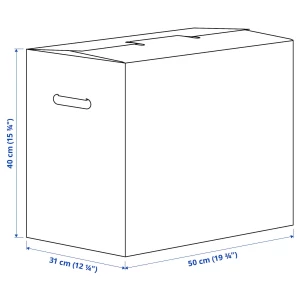 Второе фото. Коробка с крышкой - DUNDERGUBBE IKEA/ ДУНДЕРГУББЕ ИКЕА, 50х31х40 см, бежевый