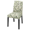 Чехол на стул - BERGMUND IKEA/ БЕРГМУНД ИКЕА,  белый/зеленый