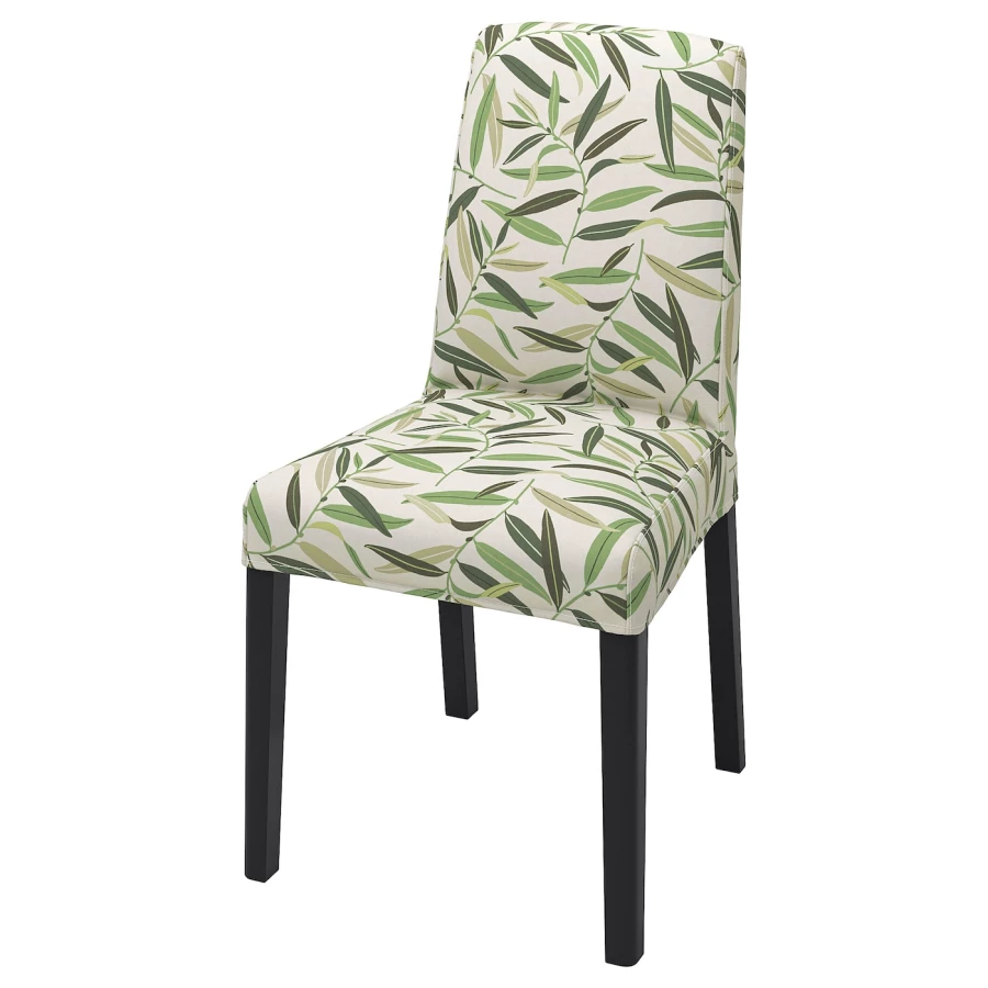 Чехол на стул - BERGMUND IKEA/ БЕРГМУНД ИКЕА,  белый/зеленый (изображение №1)