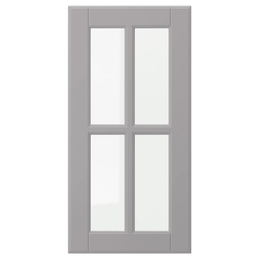 Дверца со стеклом - IKEA BODBYN, 60х30 см, серый, БУДБИН ИКЕА (изображение №1)