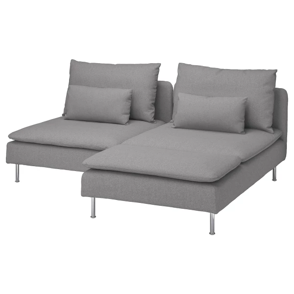 2-местный диван - IKEA SÖDERHAMN/SODERHAMN, 99x186см, серый, СЕДЕРХАМН ИКЕА