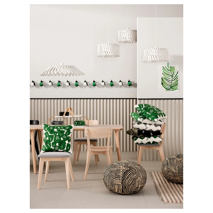 Стул - LISABO IKEA/ ЛИСАБО ИКЕА, серый/ под беленый дуб (изображение №7)