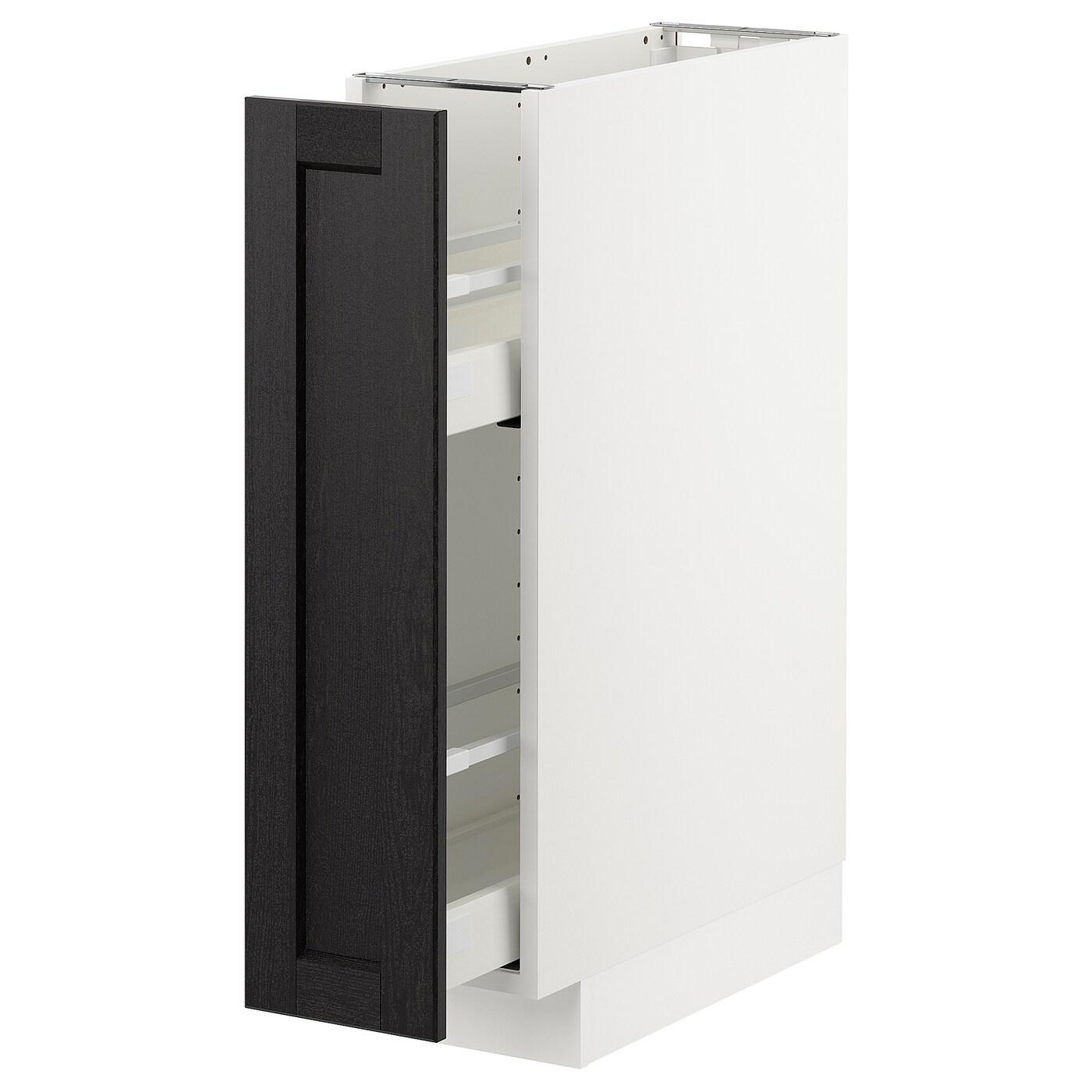Напольный шкаф - METOD IKEA/ МЕТОД ИКЕА,  20х88 см, белый/черный