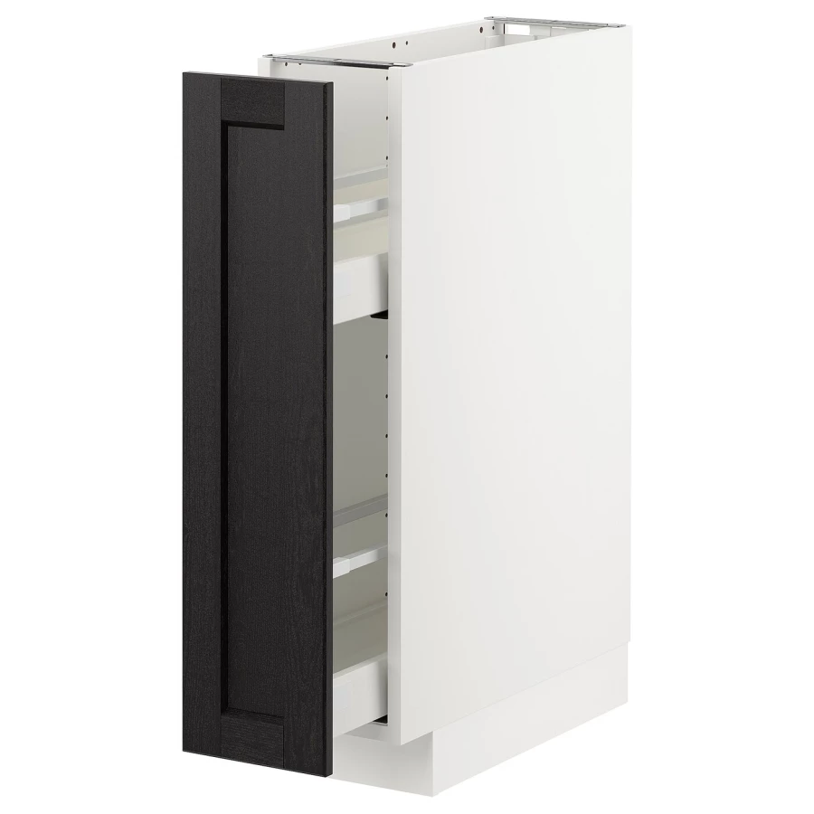 Напольный шкаф - METOD IKEA/ МЕТОД ИКЕА,  20х88 см, белый/черный (изображение №1)