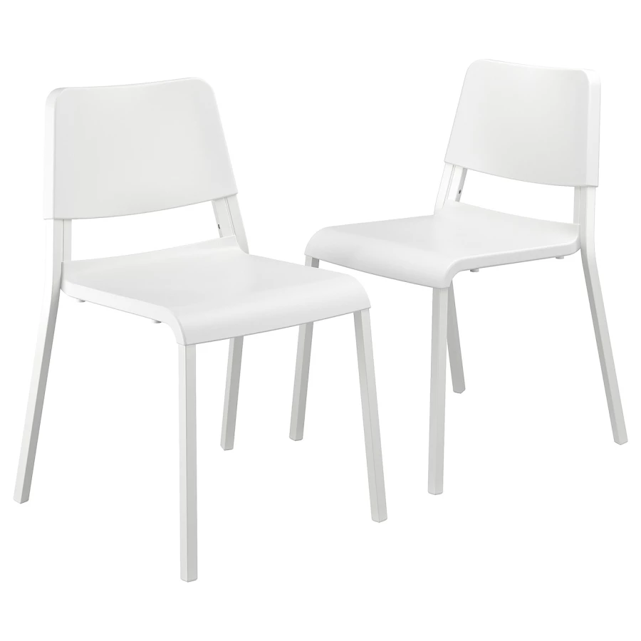 Набор 2 стула - IKEA TEODORES/ТЕОДОРЕС ИКЕА, 78х45х7 см, белый (изображение №1)