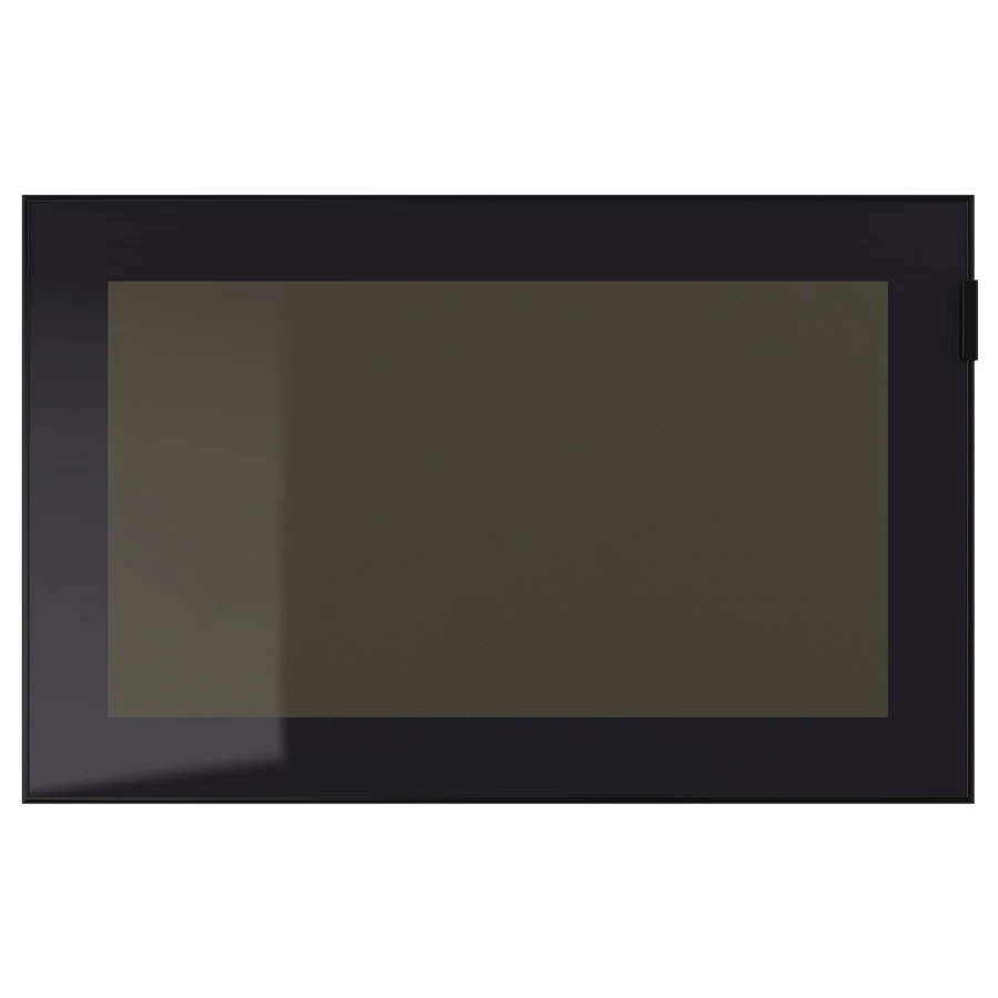 Стеклянная дверца - GLASSVIK IKEA/ ГЛАССВИК ИКЕА,  60x38 см, черный (изображение №1)