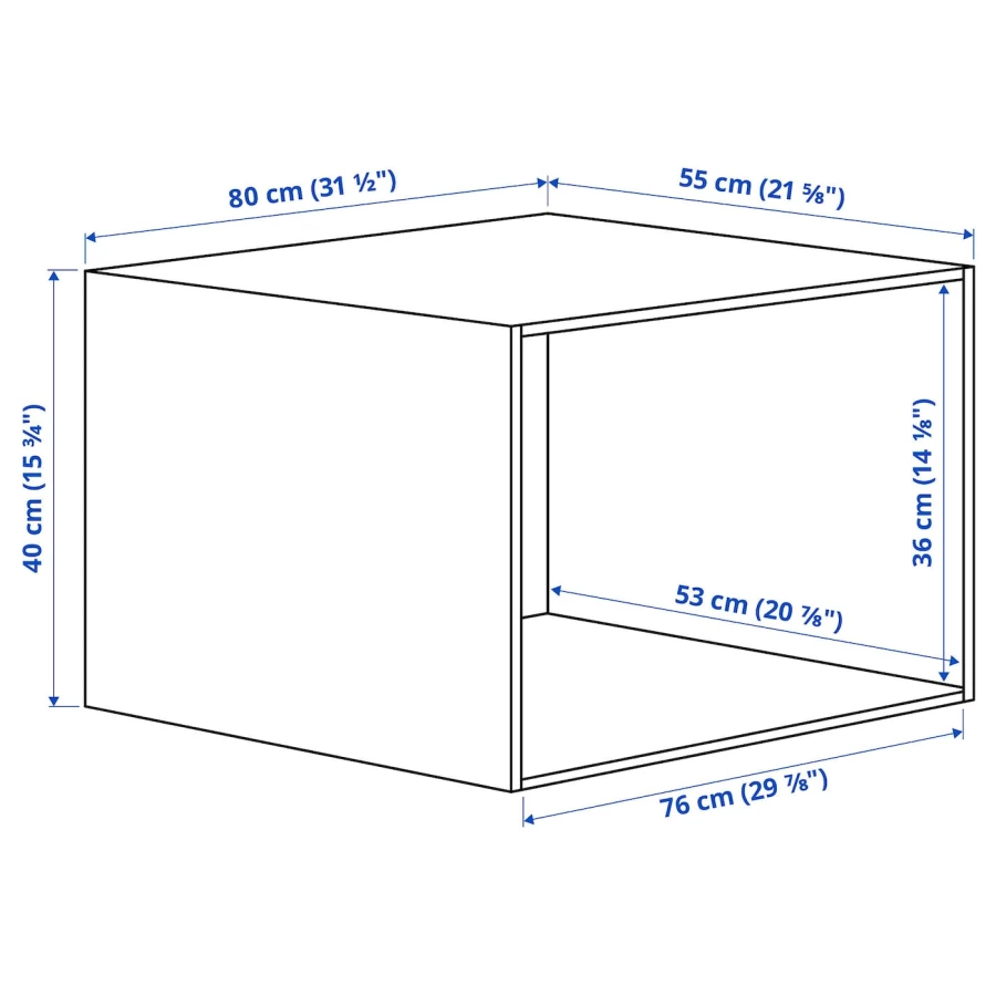 Каркас гардероба - PLATSA IKEA/ПЛАТСА ИКЕА, 40х55х80 см, белый (изображение №3)