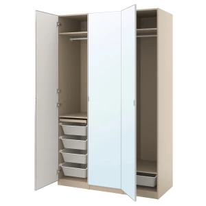 Гардеробная комбинация - PAX / ÅHEIM/ АHEIM IKEA/ПАКС/ АХЕЙМ ИКЕА, 237х150 см, под беленый дуб