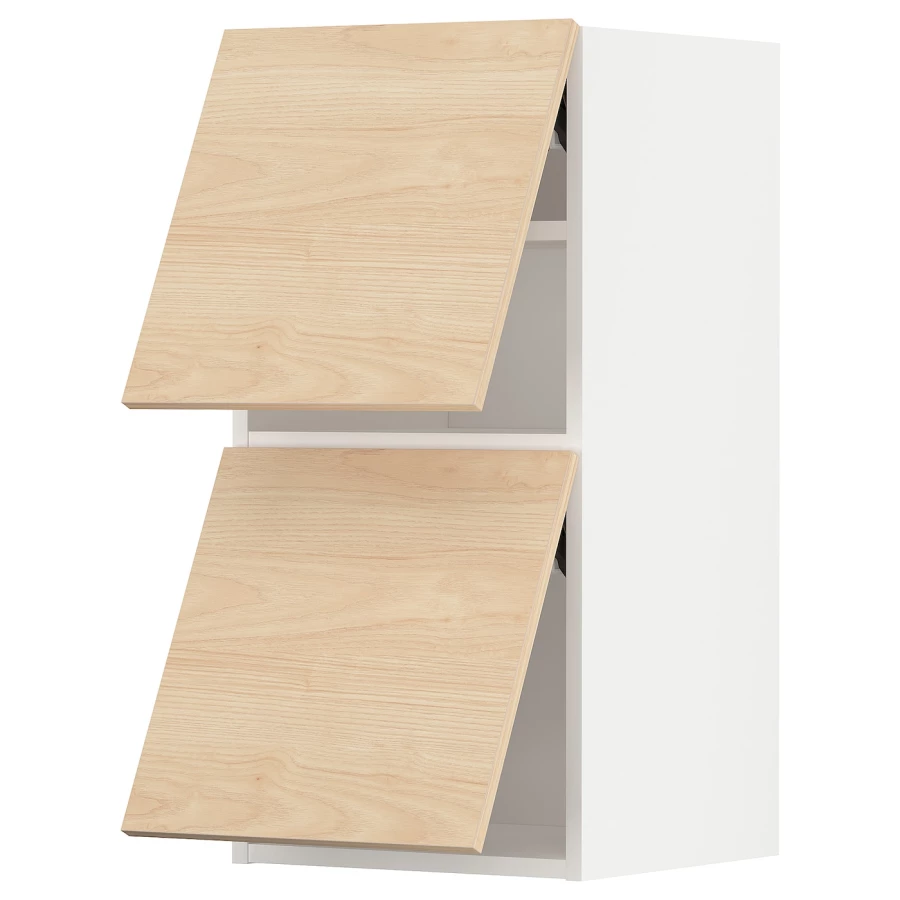 Навесной шкаф -  METOD  IKEA/  МЕТОД ИКЕА, 40х80 см, белый/под беленый дуб (изображение №1)