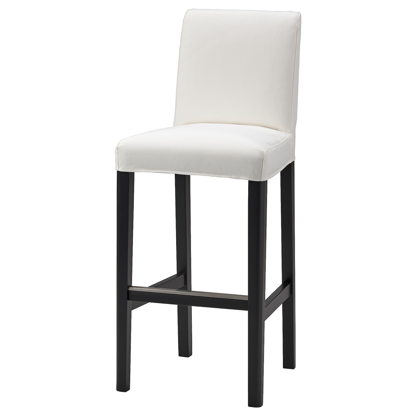 Чехол на барный стул со спинкой - BERGMUND IKEA/ БЕРГМУНД ИКЕА,  белый